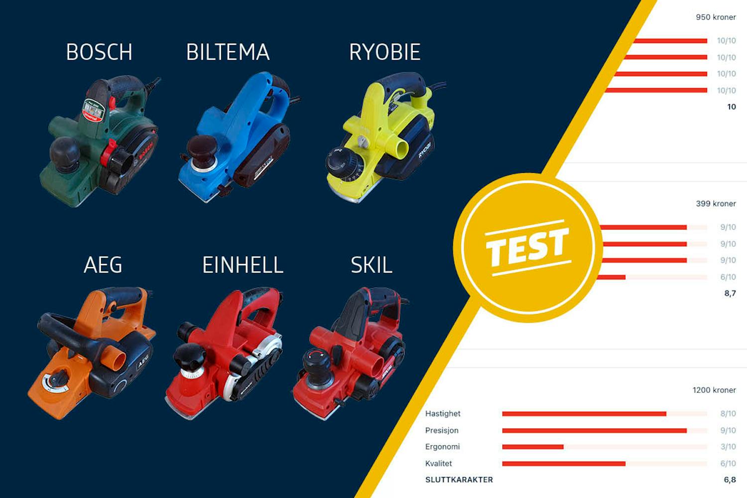Test av el-høvler: Vi tester elektriske høvler Test av el-høvler: Vi tester elektriske høvler